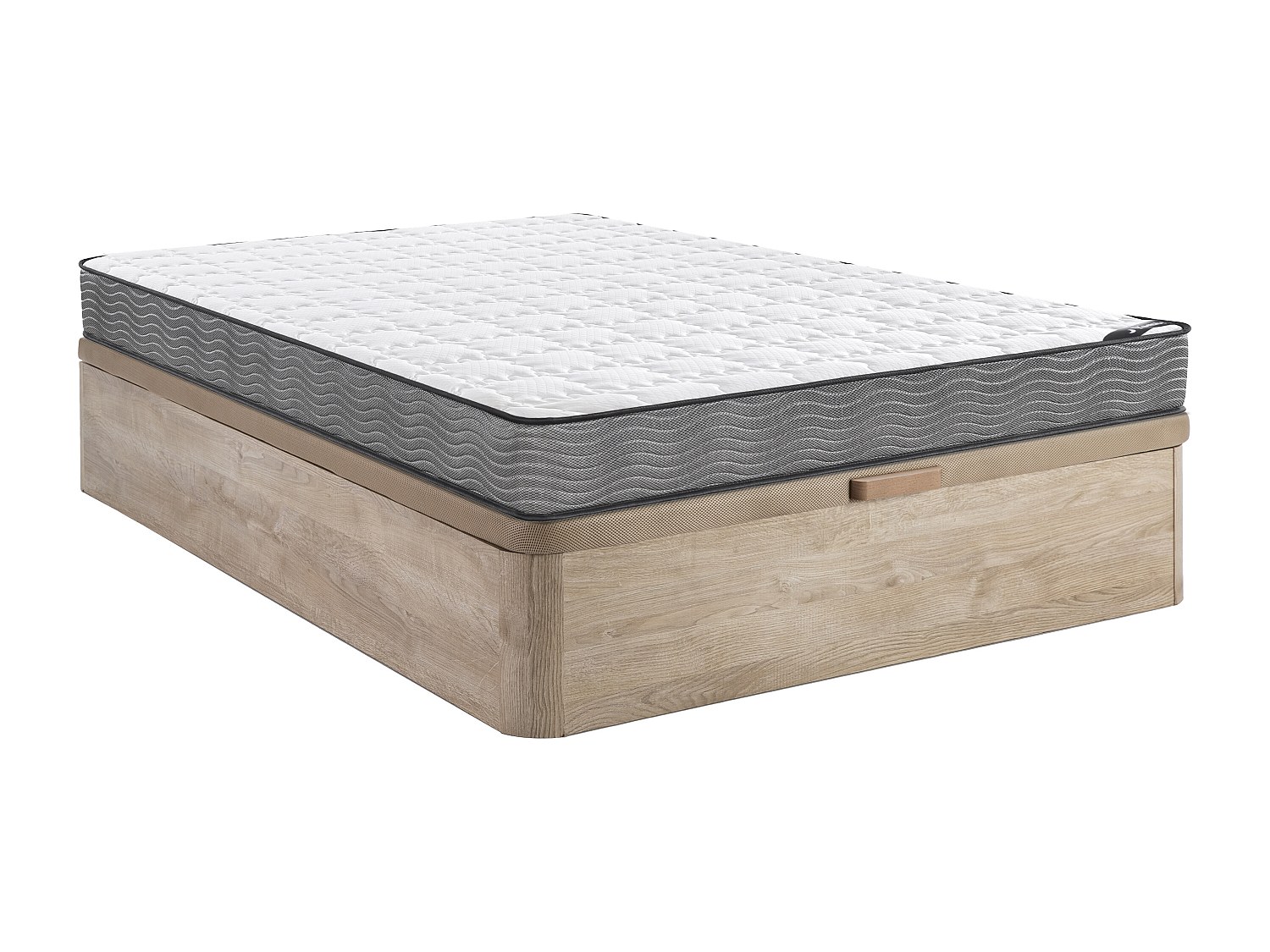 Set aus Bettgestell mit Bettkasten + Taschenfederkernmatratze - 140 x 190 c günstig online kaufen