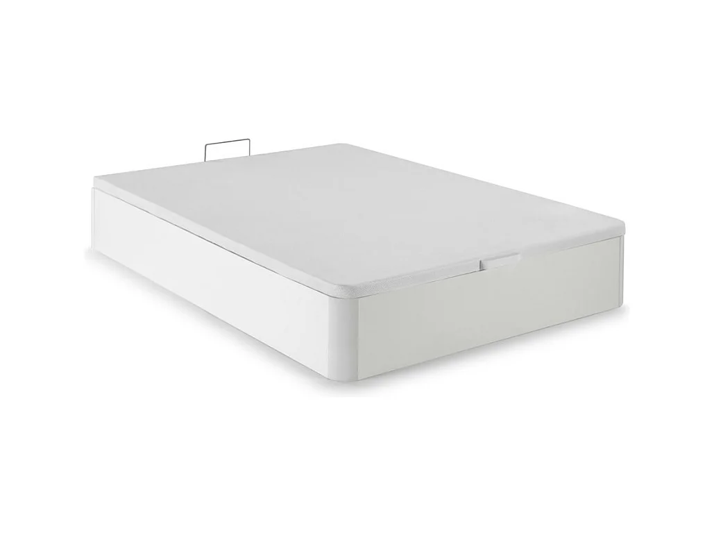 Zestaw 140 x 190 cm stelaż z białą skrzynią + materac ze sprężynami kieszeniowymi o grub. 19 cm - KIJAL marki YSMÉE