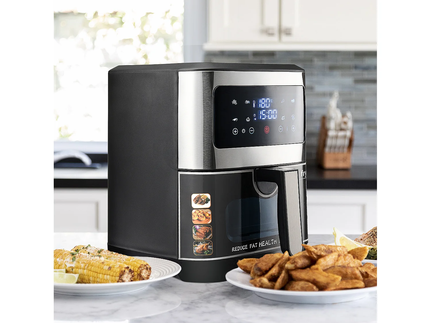 Airfryer XXL - Airfryer - Heteluchtfriteuse - 8,8 liter - Temperatuur: 360 ℃ - 8 kookfuncties Airfryer One-Touch Control