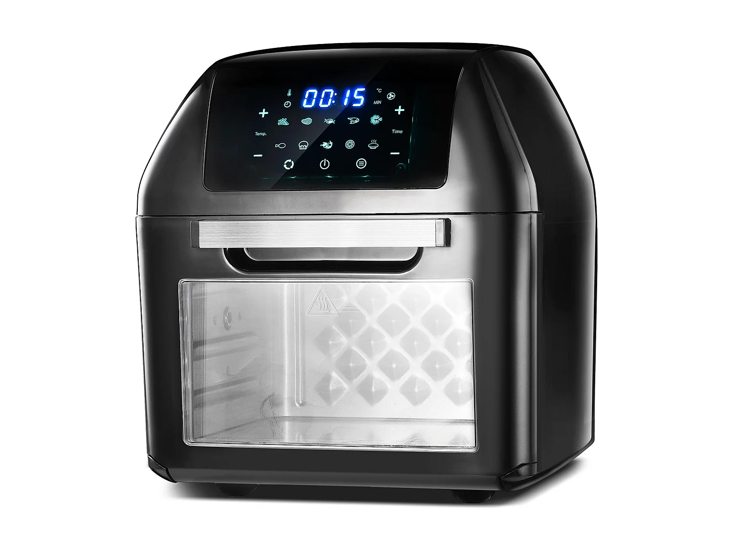 Heteluchtfriteuse, 12 liter, frituurpan, LED-touchscreen, 10 programma's, dehydrator, 1500W heteluchtfriteuse Airfryer, mini-oven