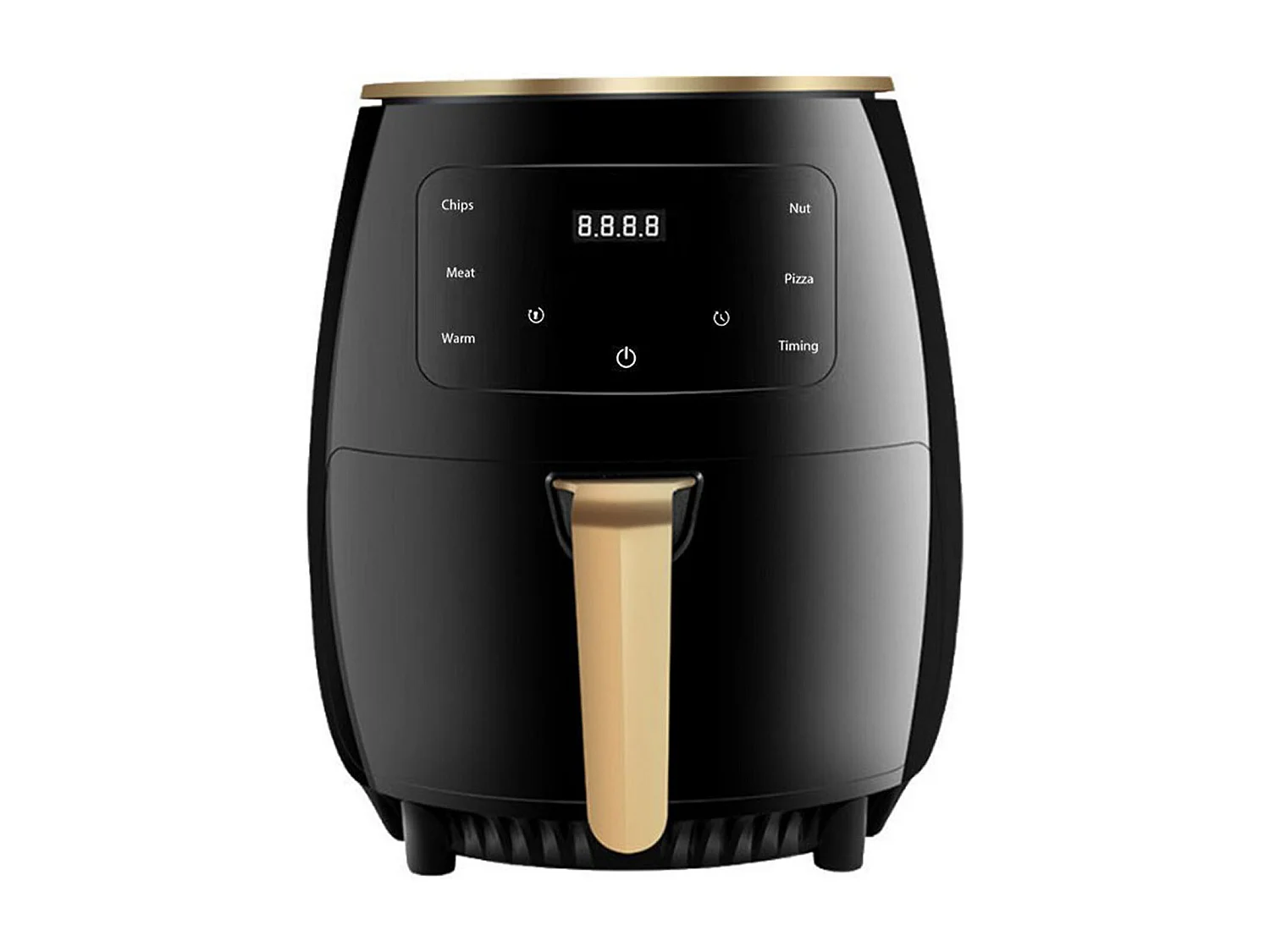 Balter XL-Touch Heißluftfritteuse, Fritteuse, LCD-Display, 8 Programme, Rezeptheft, 4,5 l – XL, 1400 W, schwarz