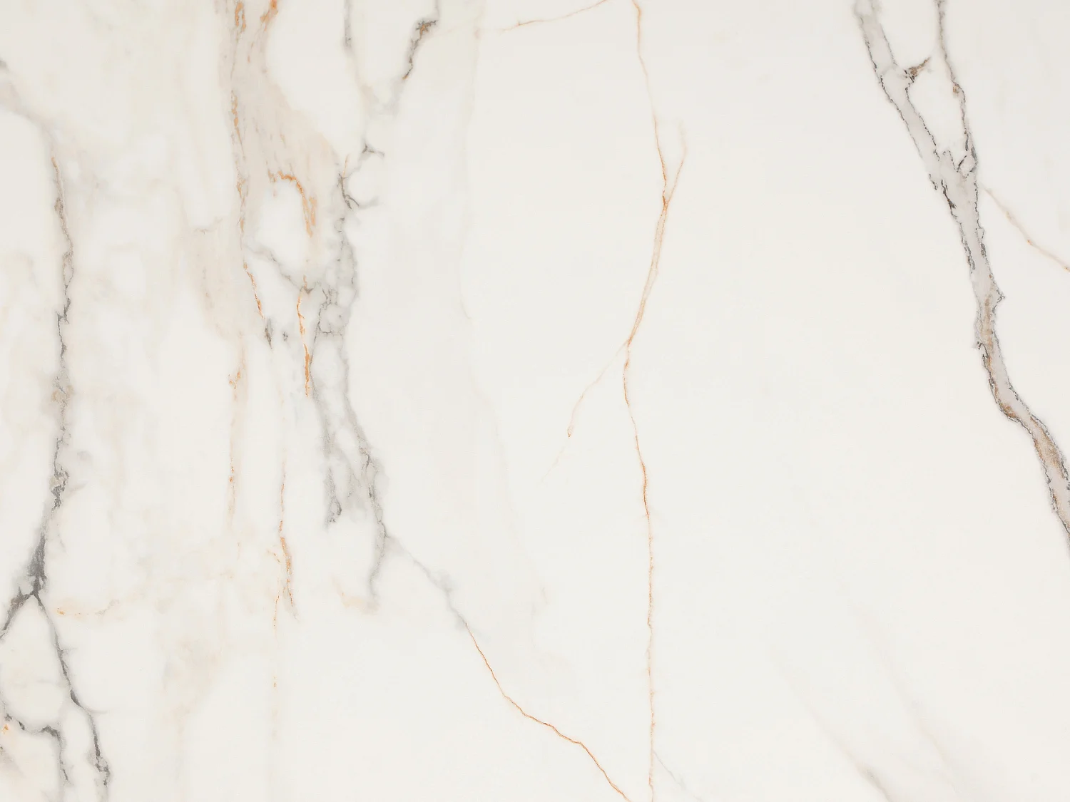 Esstisch ausziehbar - 6 bis 10 Personen - Sicherheitsglas, Keramik & taupefarbenes Metall - Marmor-Optik Weiß - KAJARI von Maison Céphy