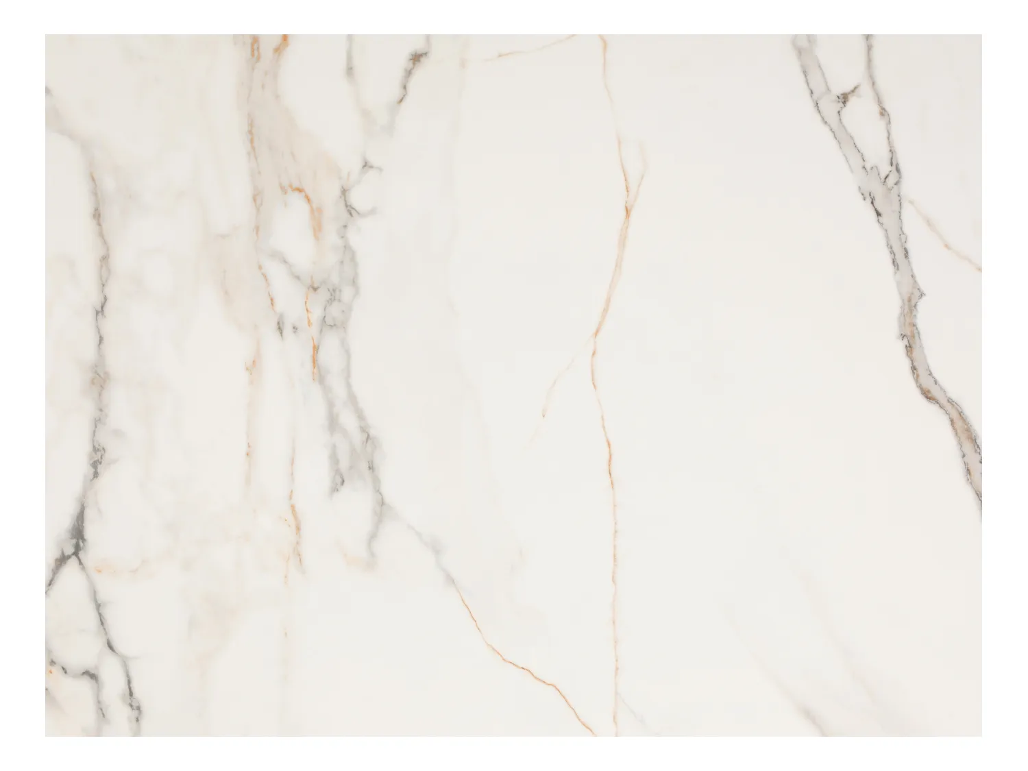 Table à manger extensible 6 à 10 personnes céramique, verre trempé et métal taupe - Effet marbre blanc - KAJARI de Maison Céphy