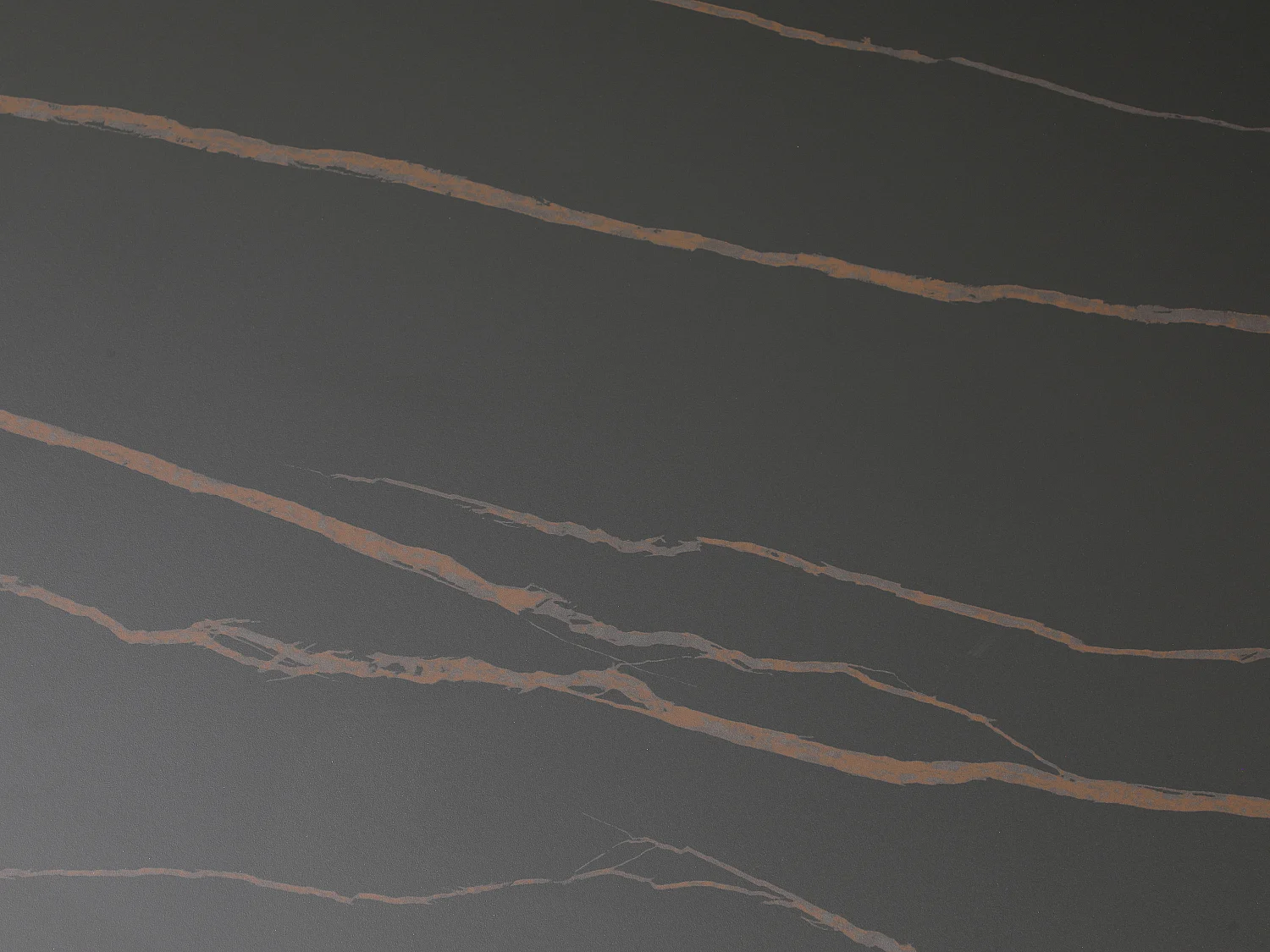 Esstisch ausziehbar - 6 bis 10 Personen - Keramik & goldfarbenes Metall - Marmor-Optik Schwarz - OLIFIA von Maison Céphy