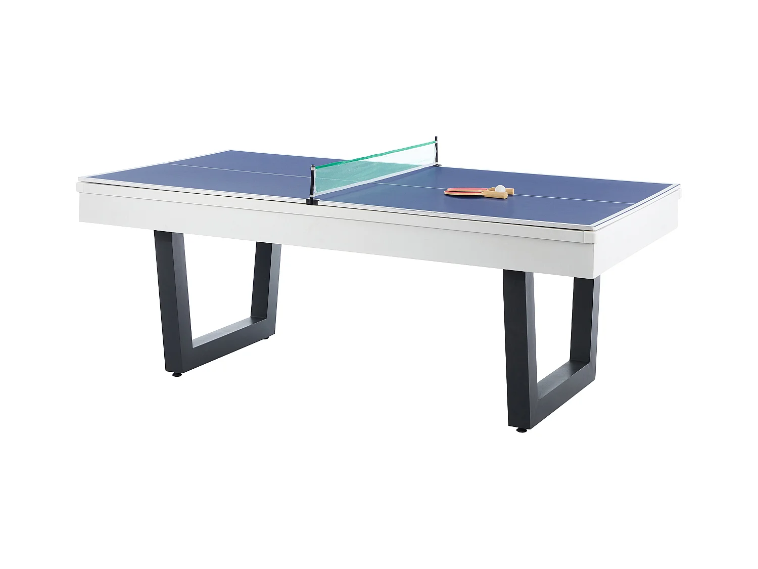 Multifunktionstisch - Billard & Tischtennis - 213,4 x 111,8 x 78,5 cm - Weiß & Schwarz - MELIAN