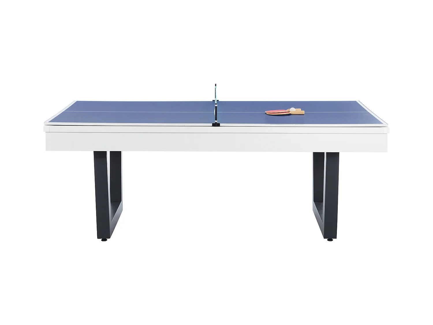 Multifunktionstisch - Billard & Tischtennis - 213,4 x 111,8 x 78,5 cm - Weiß & Schwarz - MELIAN