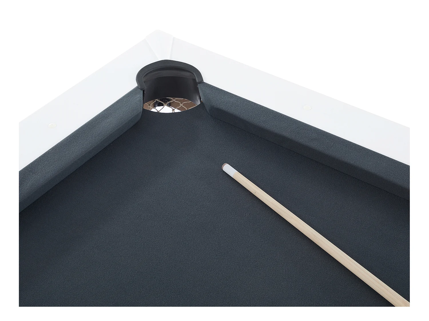 Multifunktionstisch - Billard & Tischtennis - 213,4 x 111,8 x 78,5 cm - Weiß & Schwarz - MELIAN