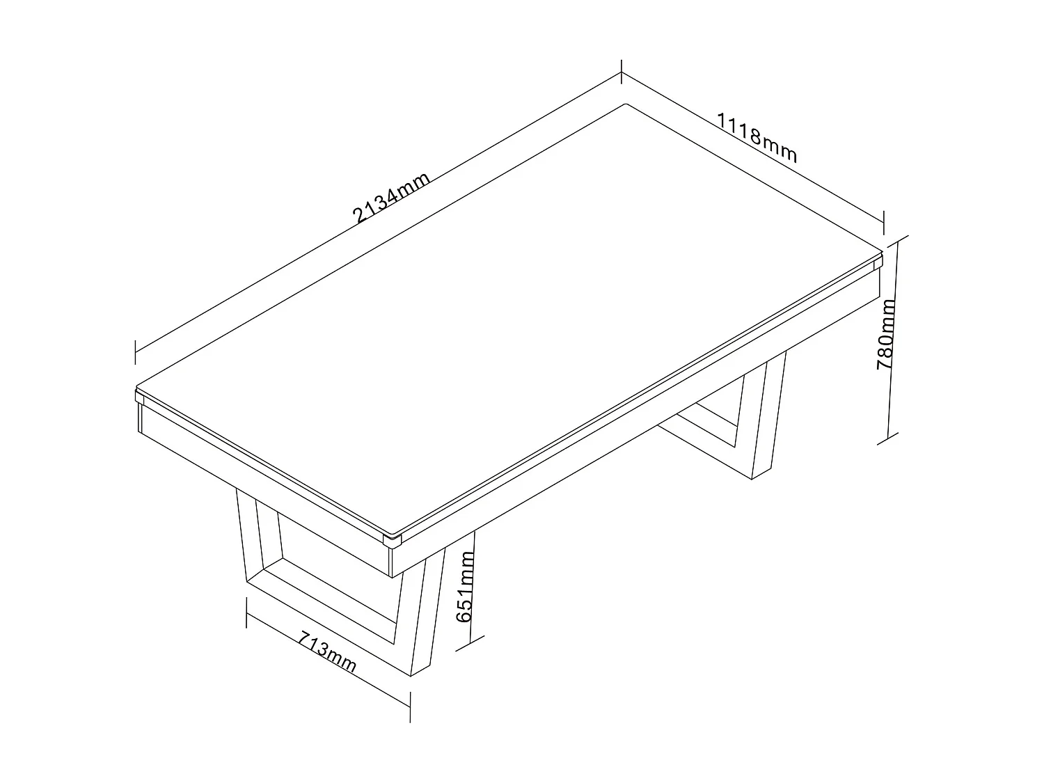 Table transformable - Billard & Ping-pong - Coloris blanc et noir - L213,4 x P111,8 x H78,5 cm - MELIAN