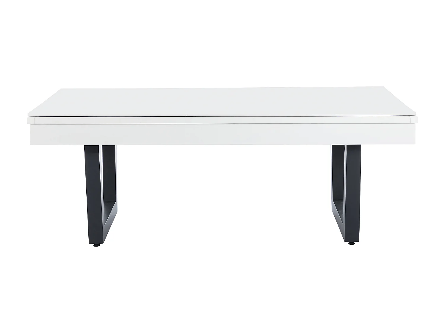 Table transformable - Billard & Ping-pong - Coloris blanc et noir - L213,4 x P111,8 x H78,5 cm - MELIAN