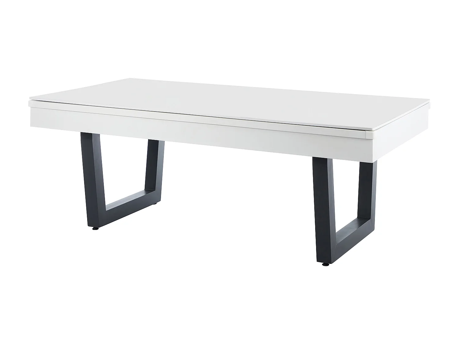 Table transformable - Billard & Ping-pong - Coloris blanc et noir - L213,4 x P111,8 x H78,5 cm - MELIAN