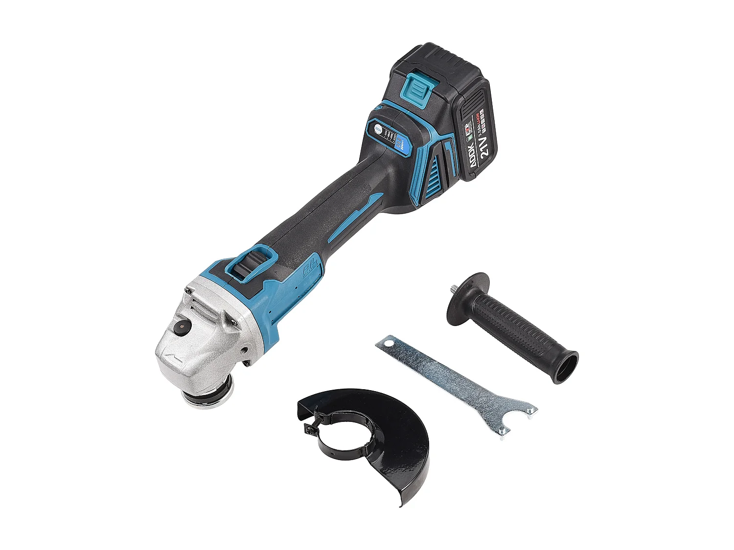 Meuleuse d'angle sans fil pour Makita 18V, meuleuse sans fil 125mm, avec moteur brushless, protection du disque (sans batterie, sans chargeur, sans disques)