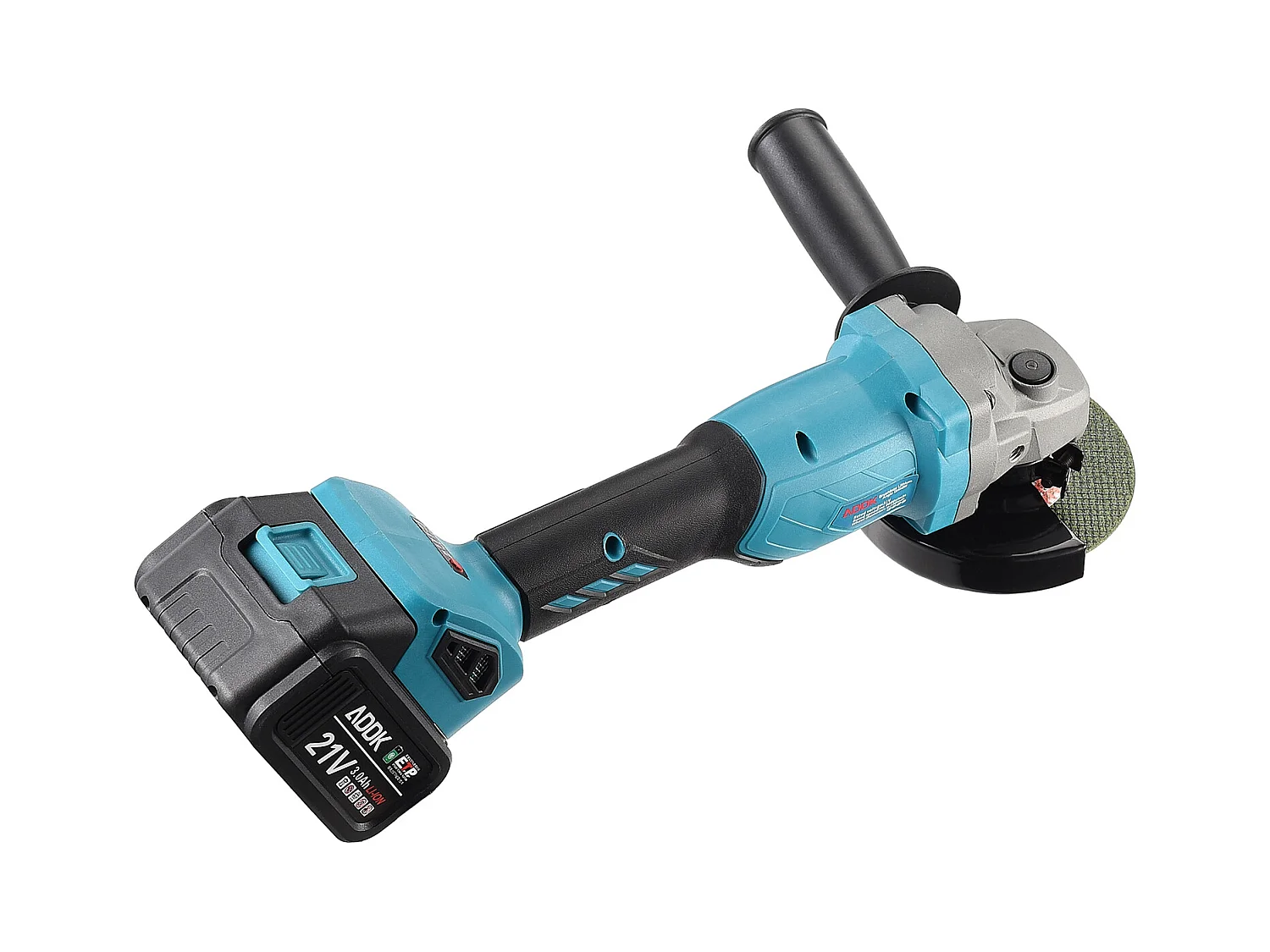 Meuleuse D'angle Brushless - Meuleuse angulaire sans fil - (Ø Disque à Ébarber/à Tronçonner:125 mm) - 2 Batterie lithium-ion 21V 3.0Ah et 1 chargeur