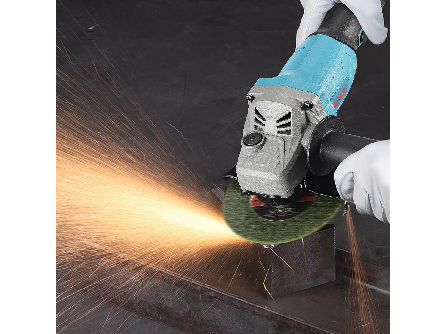 Meuleuse D'angle Brushless - Meuleuse angulaire sans fil - (Ø Disque à Ébarber/à Tronçonner:125 mm) - 2 Batterie lithium-ion 21V 3.0Ah et 1 chargeur