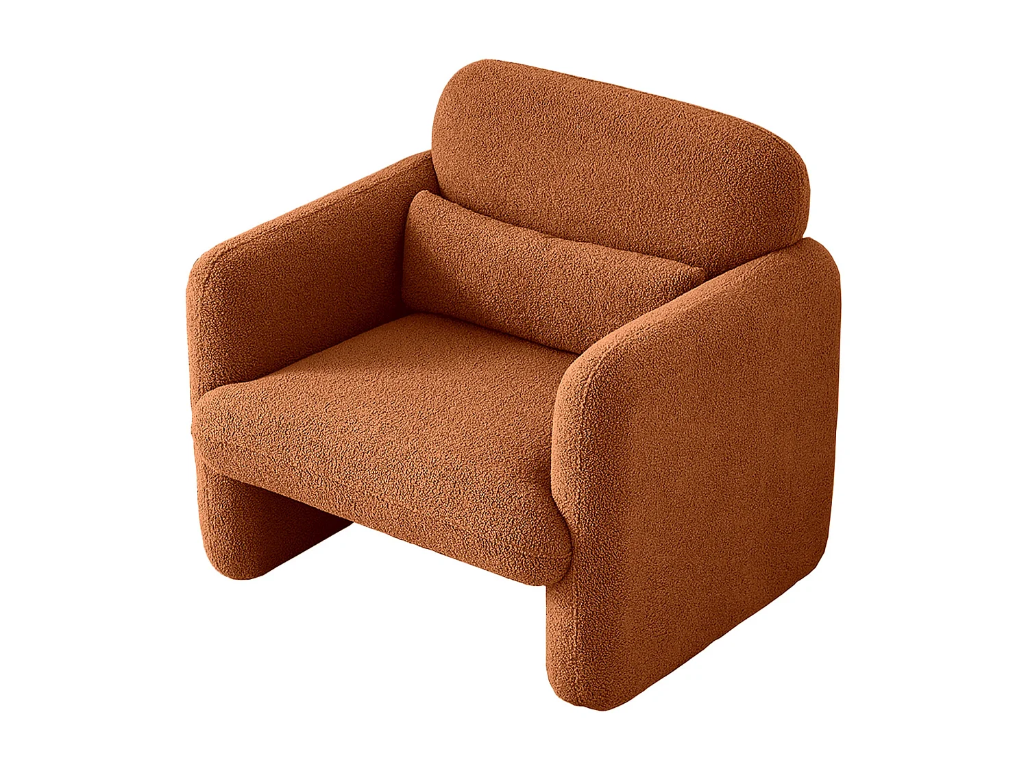 Cadeira de estar moderna, sofá individual, tecido de pelúcia, poltrona de TV, cadeira de leitura para sala de estar, quarto, laranja