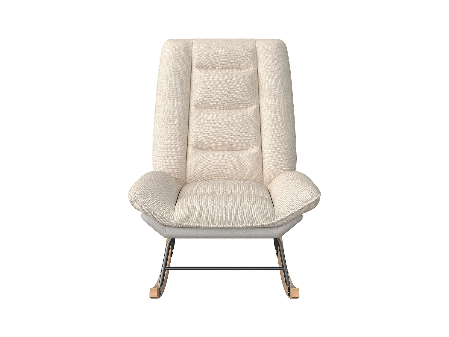 Fauteuil à bascule rembourré avec dossier réglable pour salon - chambre à coucher, balcon - 90 x 77 x 98 cm