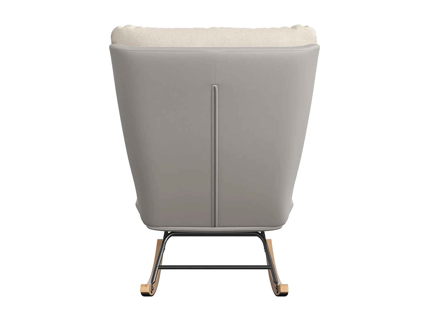 Sillón Mecedor Tapizado con Respaldo Regulable para Salón - Dormitorio, Balcón - 83 x 72 x 93 cm