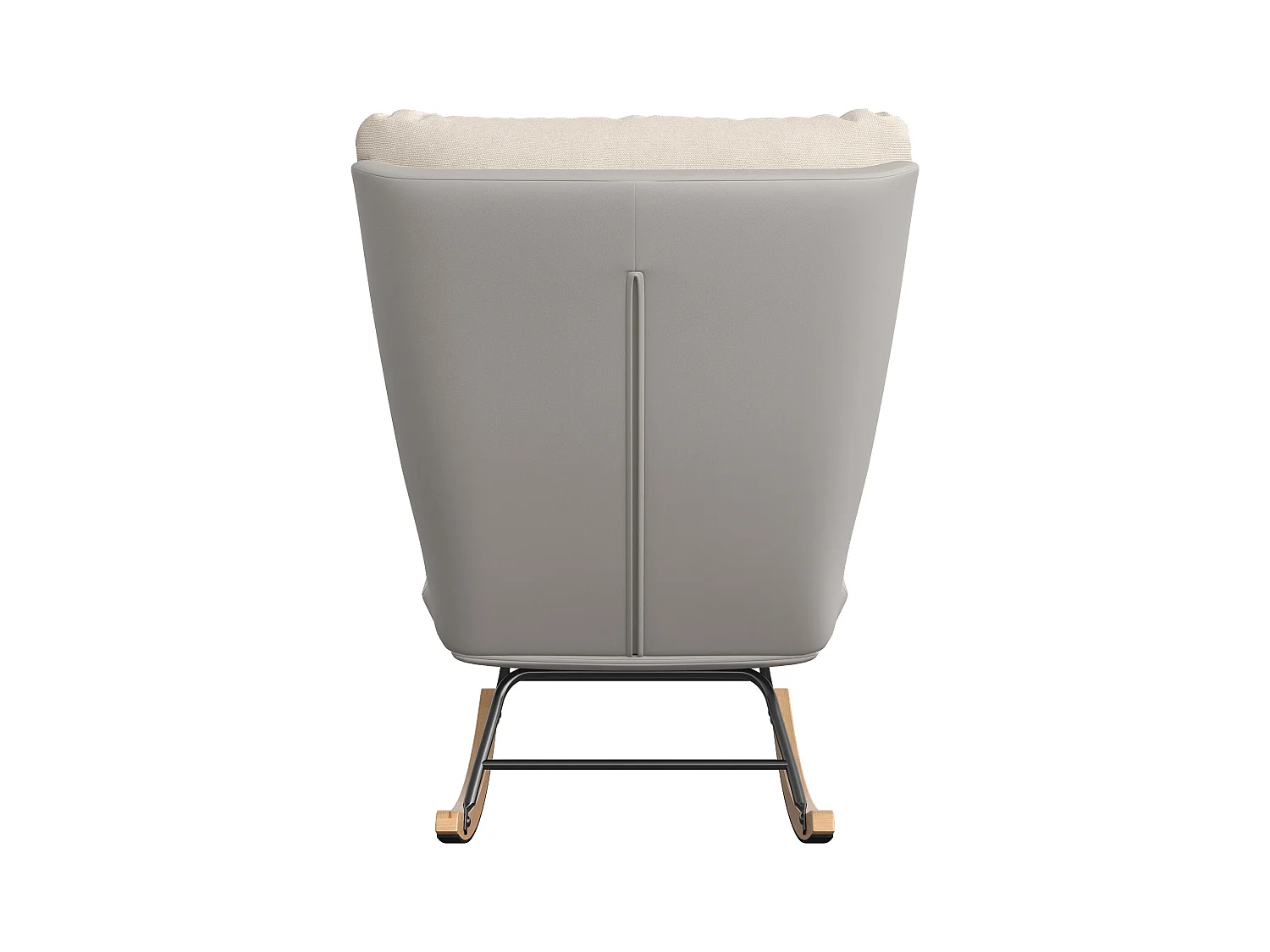 Gestoffeerde schommelstoel met verstelbare rugleuning voor woonkamer - slaapkamer, balkon - 83 x 72 x 93 cm