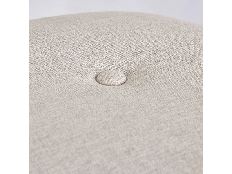 Tabouret H. 45 cm tissu chiné gris clair et pieds en métal - IDA 7483