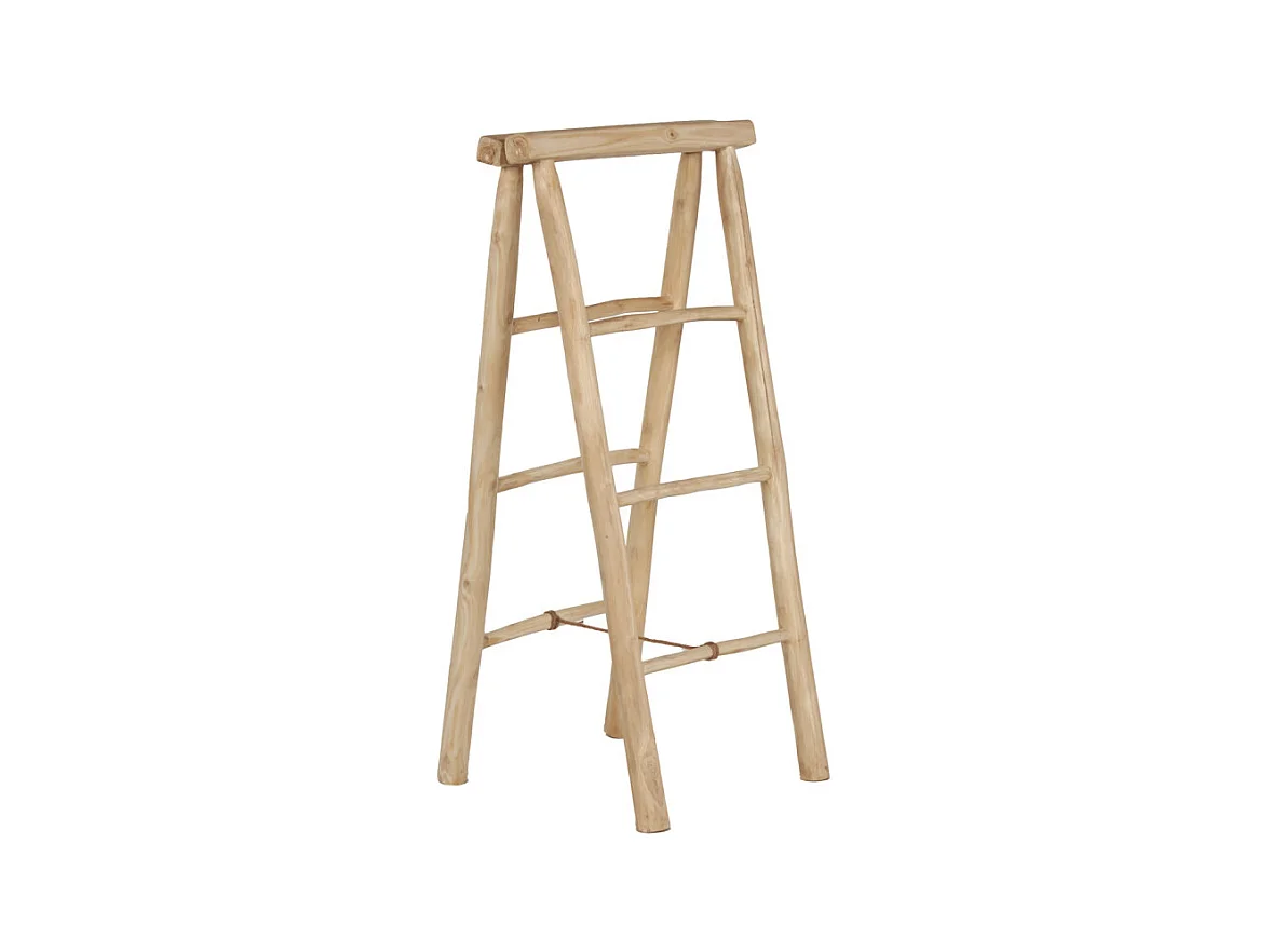 Porte-serviettes et linge 102 cm 3 niveaux en bois teck clair – ANKSA