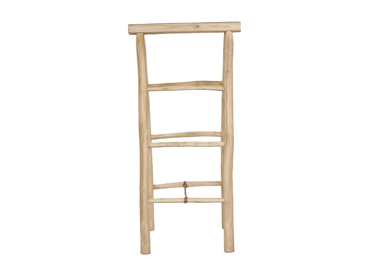 Porte-serviettes et linge 102 cm 3 niveaux en bois teck clair – ANKSA