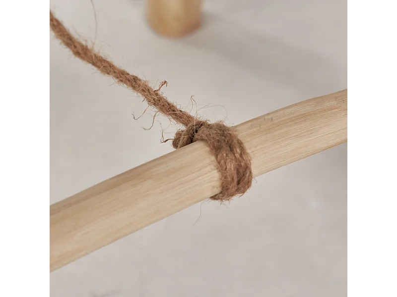 Porte-serviettes et linge 102 cm 3 niveaux en bois teck clair – ANKSA