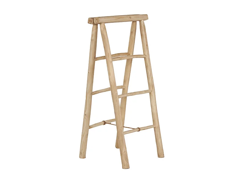 Porte-serviettes et linge 102 cm 3 niveaux en bois teck clair – ANKSA