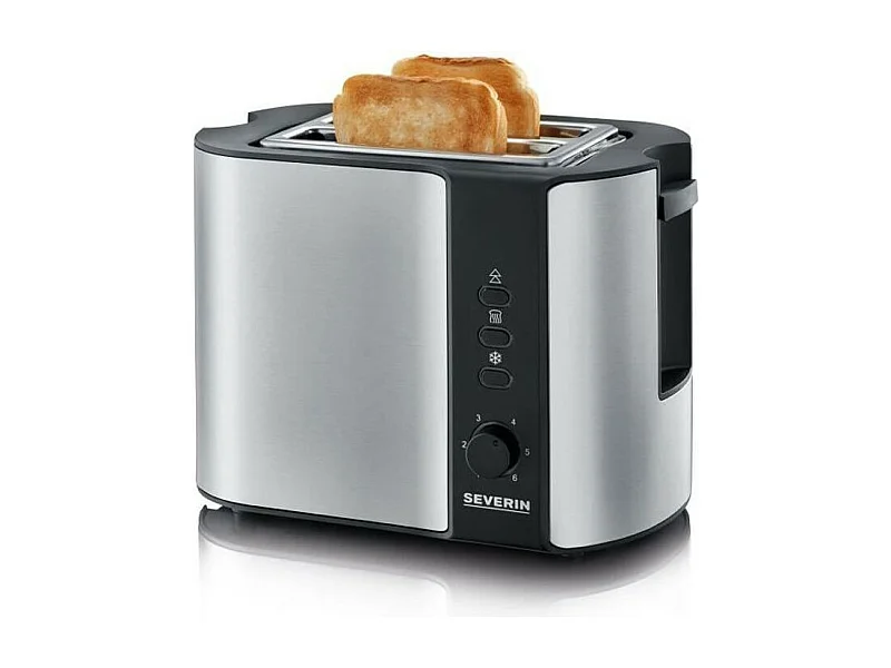 SEVERIN AT2589 Grille-pain, 2 fentes pour 2 tranches : griller, degeler et rechauffer, support viennoiseries, centrage auto, Ino