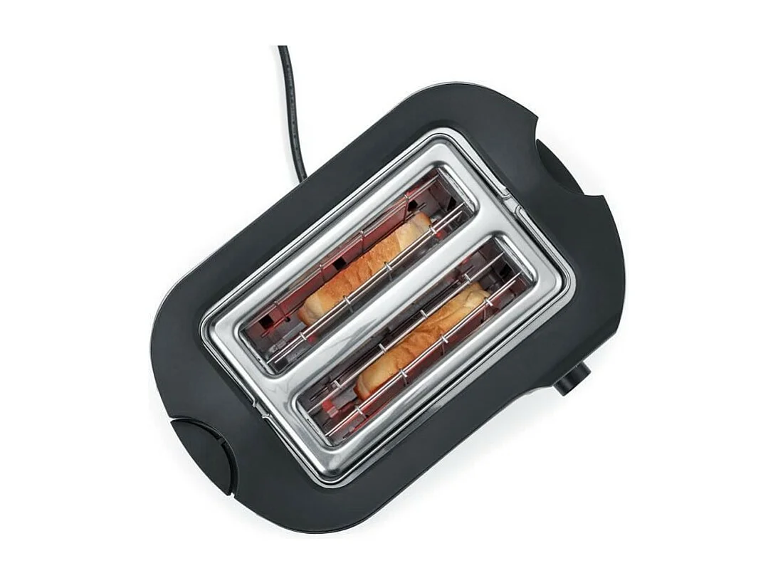 SEVERIN AT2589 Grille-pain, 2 fentes pour 2 tranches : griller, degeler et rechauffer, support viennoiseries, centrage auto, Ino