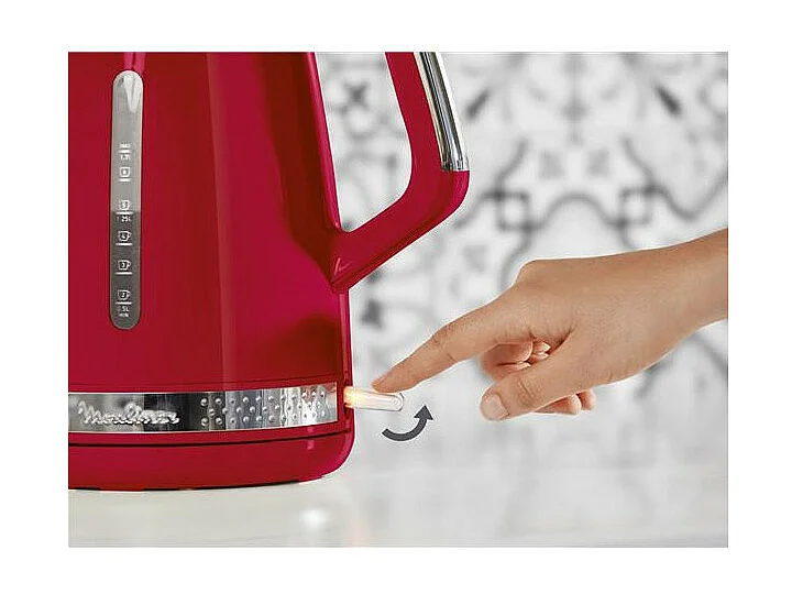 BOUILLOIRE SOLEIL 1,7L 2400W RETRO ROUGE MOULINEX - BY320510
