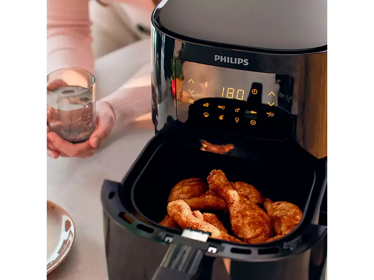 Freidora de aire Philips HD9252/70 1400W 4,1L 7 modos negro