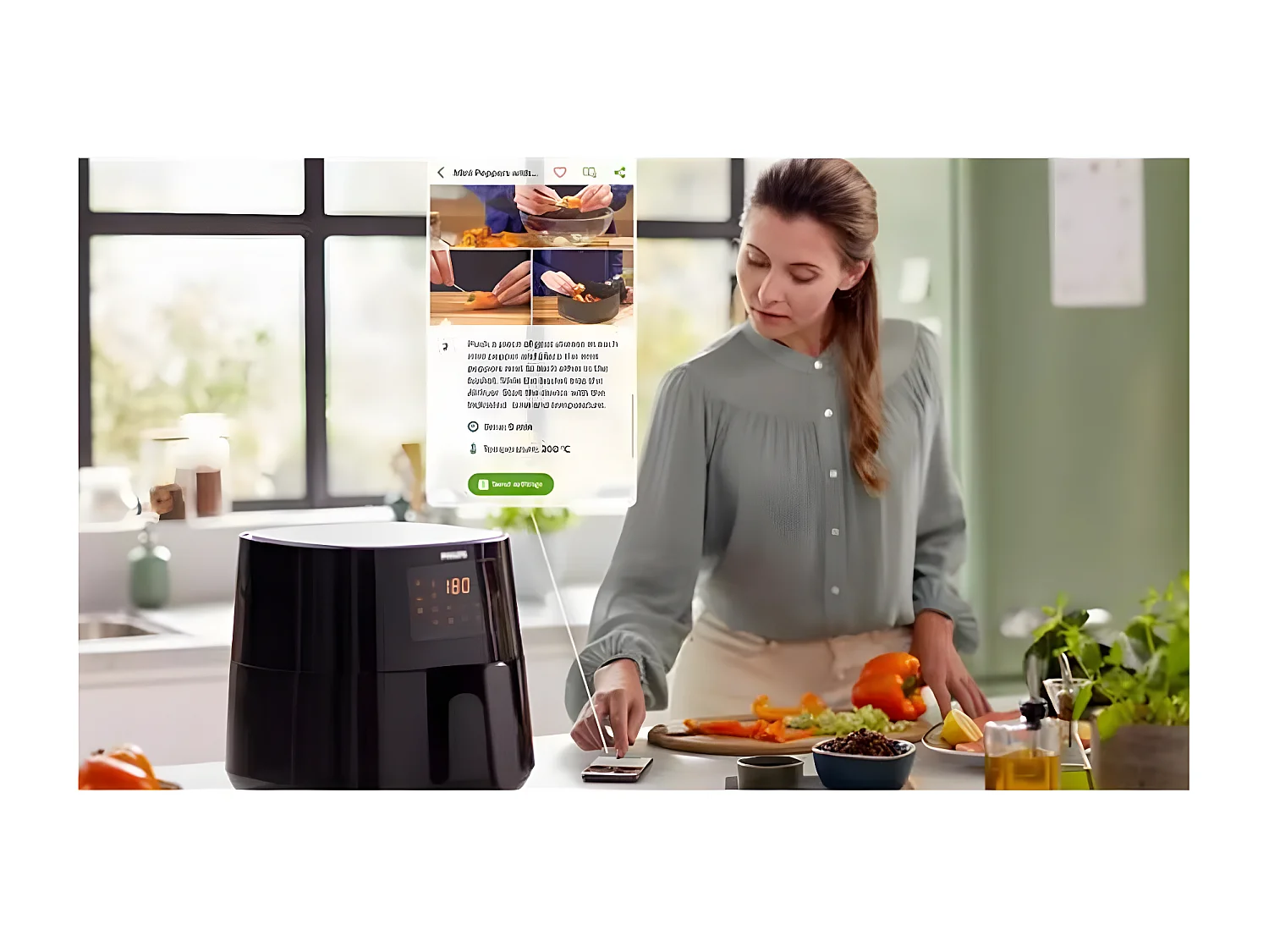 Philips Essential HD9280 60 friggitrice Singolo 6.2 L 2000 W Friggitrice ad aria calda Grigio