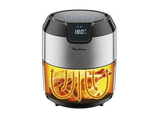 MOULINEX EZ401D10 Easy Fry Digital, Friteuse sans huile, Capacite XL 4,2 L, Ecran tactile, 8 menus preprogrammes, Arret automati