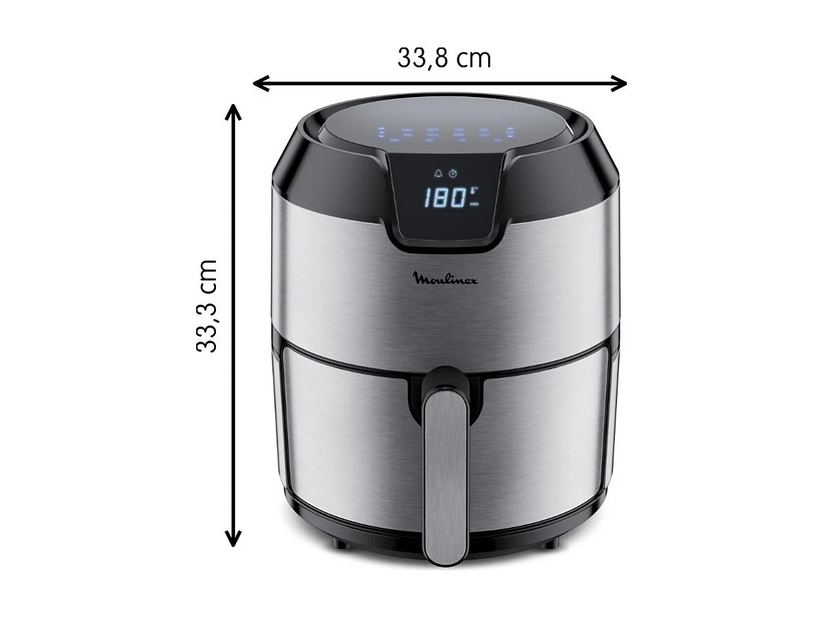 MOULINEX EZ401D10 Easy Fry Digital, Friteuse sans huile, Capacite XL 4,2 L, Ecran tactile, 8 menus preprogrammes, Arret automati