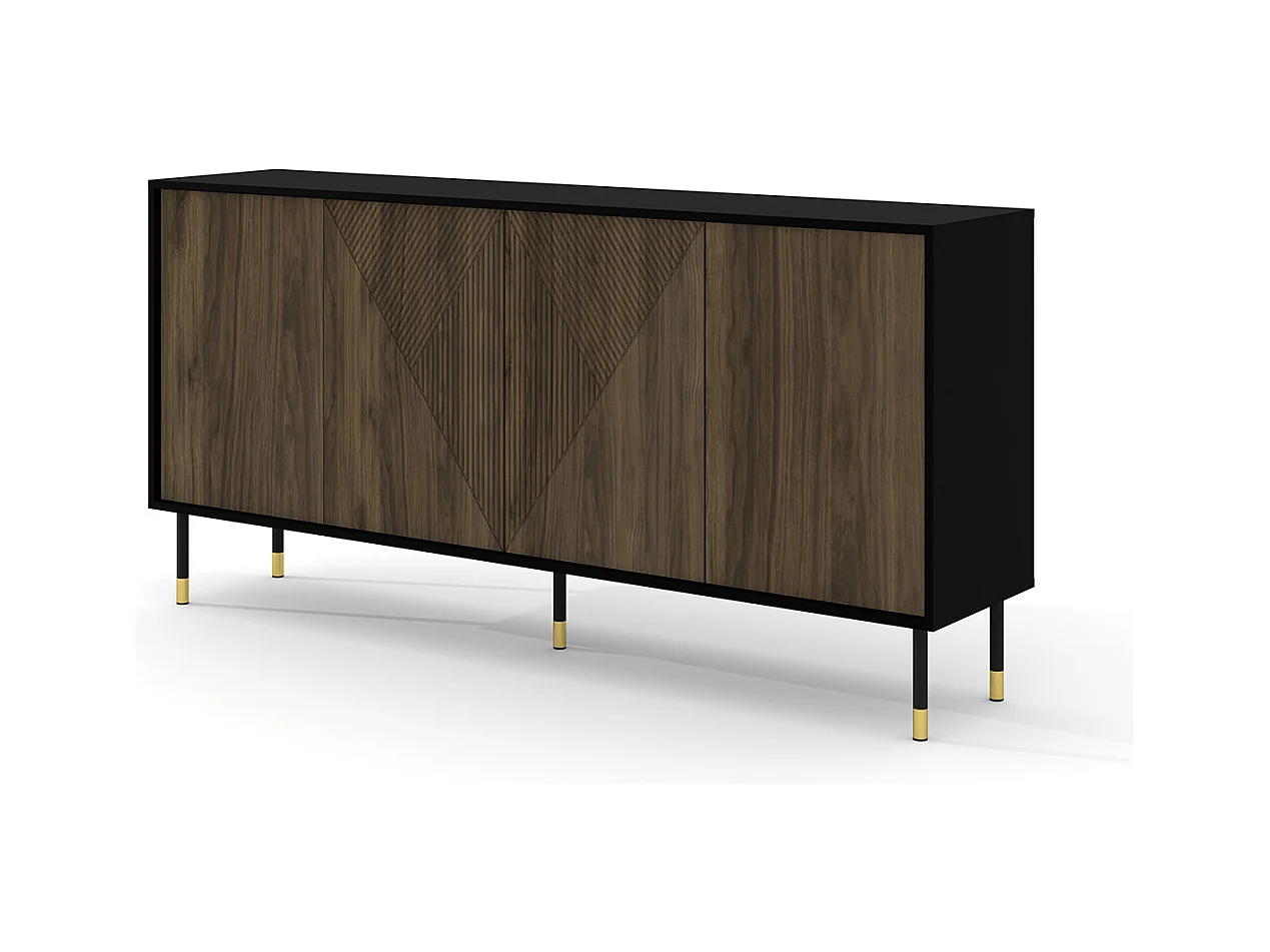 Buffet 4 portes Aglaé Bois et Noir