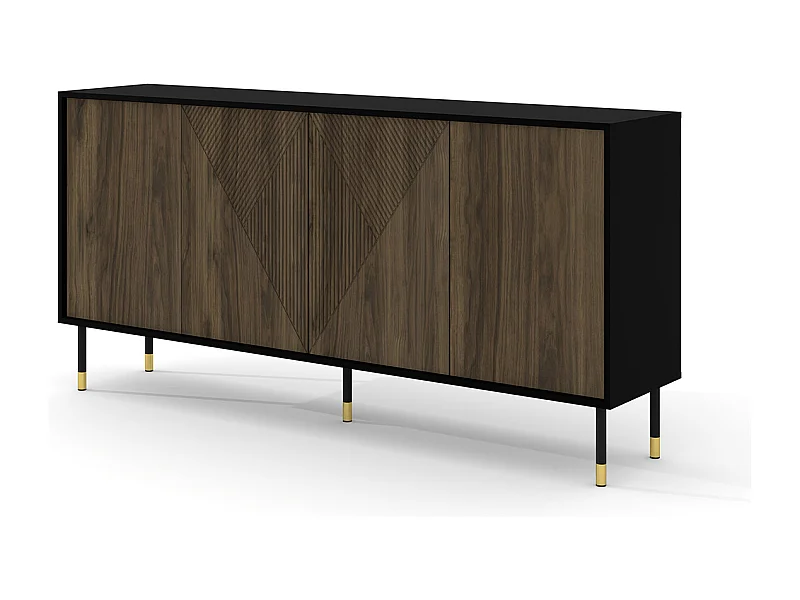 Buffet 4 portes Aglaé Bois et Noir