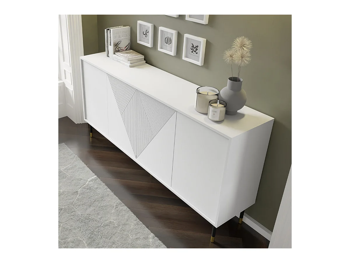 Buffet 4 ante Aglaé bianco 88cm
