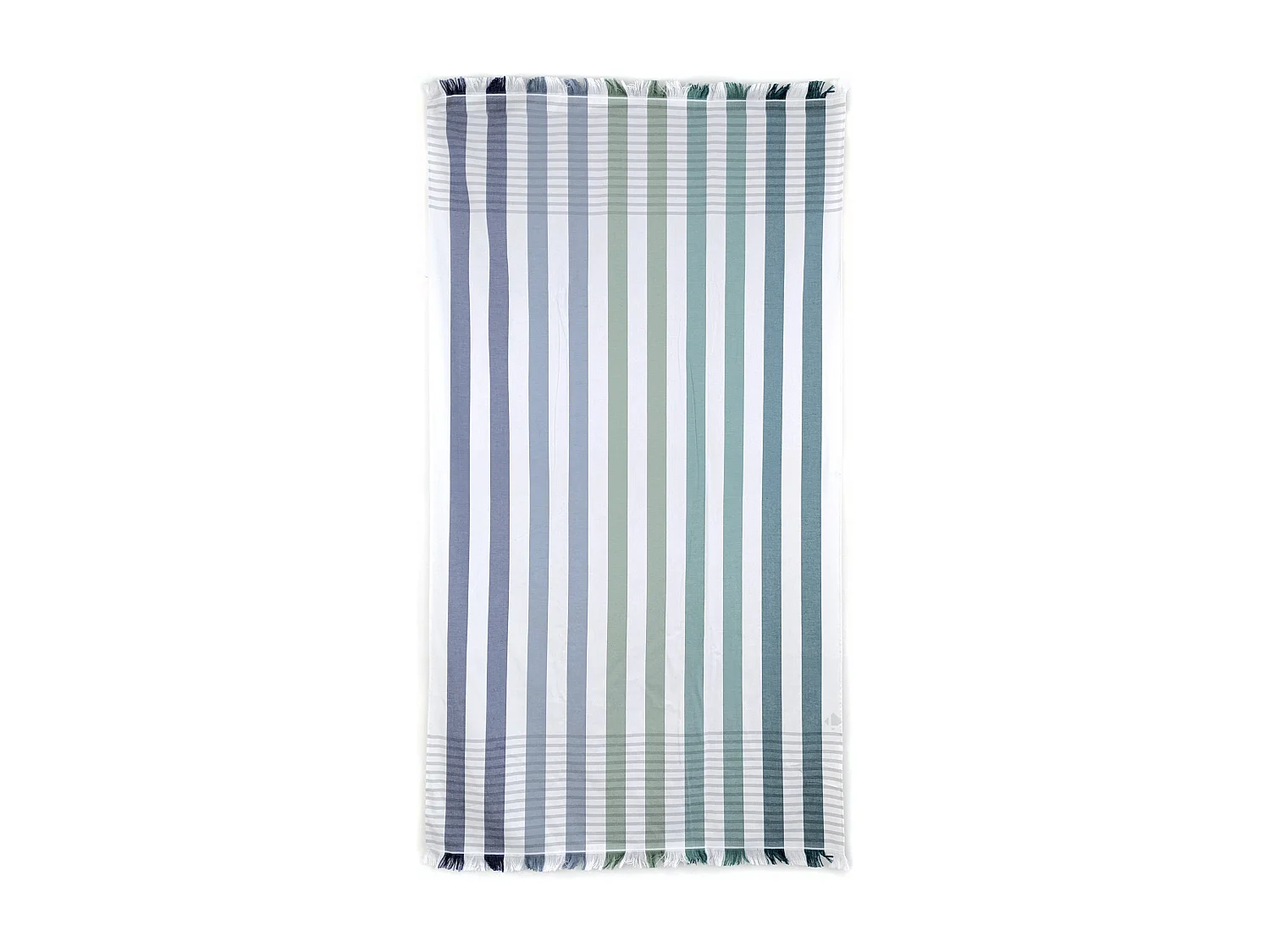 Drap de plage à rayures 100x180 cm pur coton collection BARBAGIA bleu