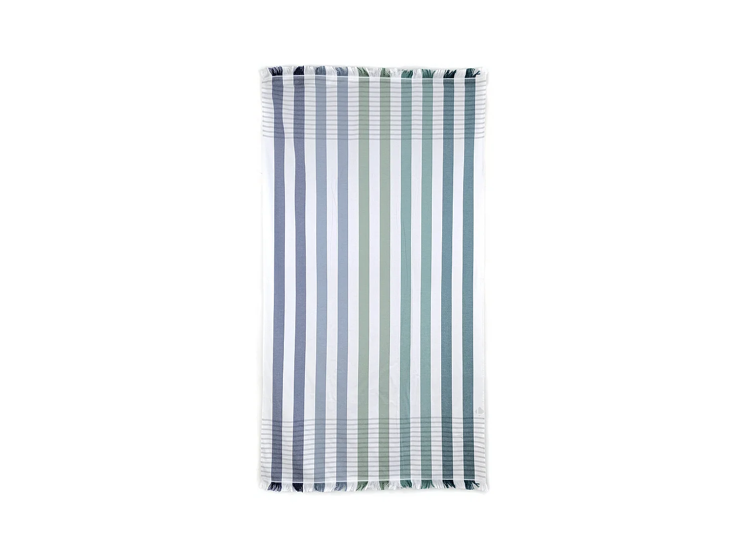 Drap de plage à rayures 100x180 cm pur coton collection BARBAGIA bleu