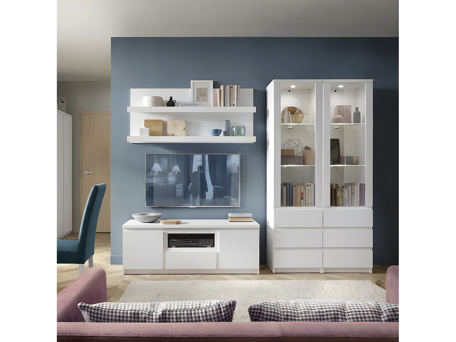 Etagère murale 135 cm Enora Blanc