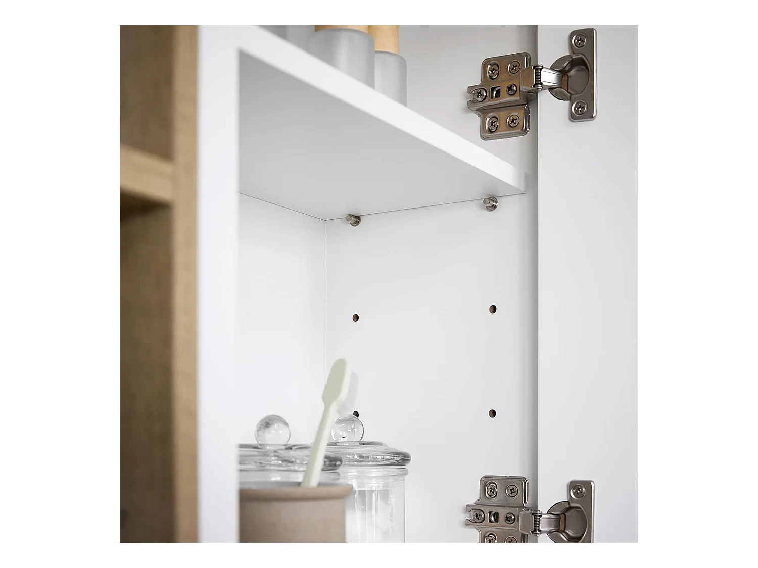 Meblościanka łazienkowa z lustrem, Szafka ścienna BZR149-W