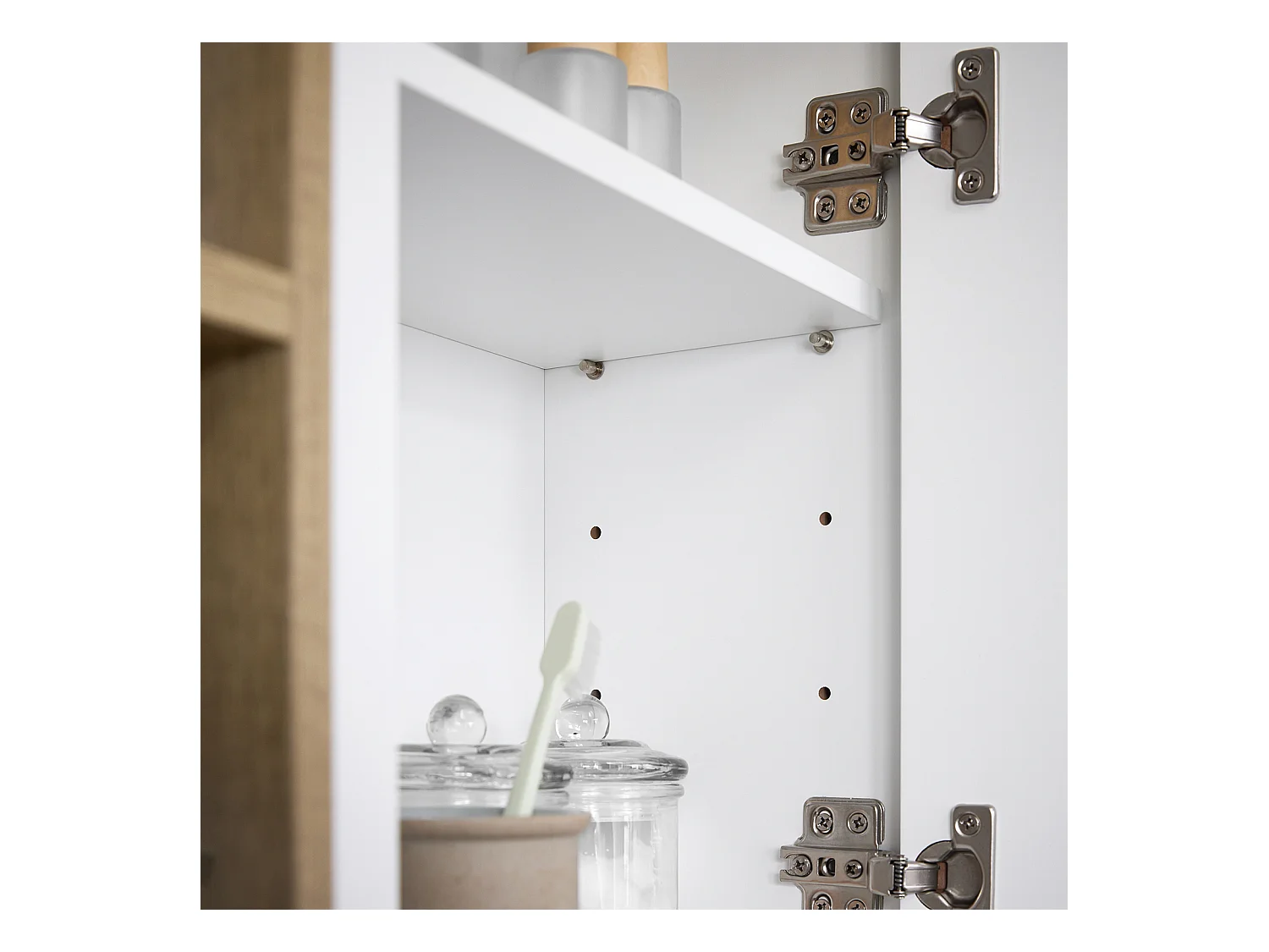 Meblościanka łazienkowa z lustrem, Szafka ścienna BZR149-W