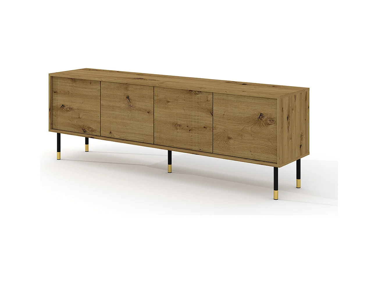 Meuble TV 4 portes 180 cm Rani Bois