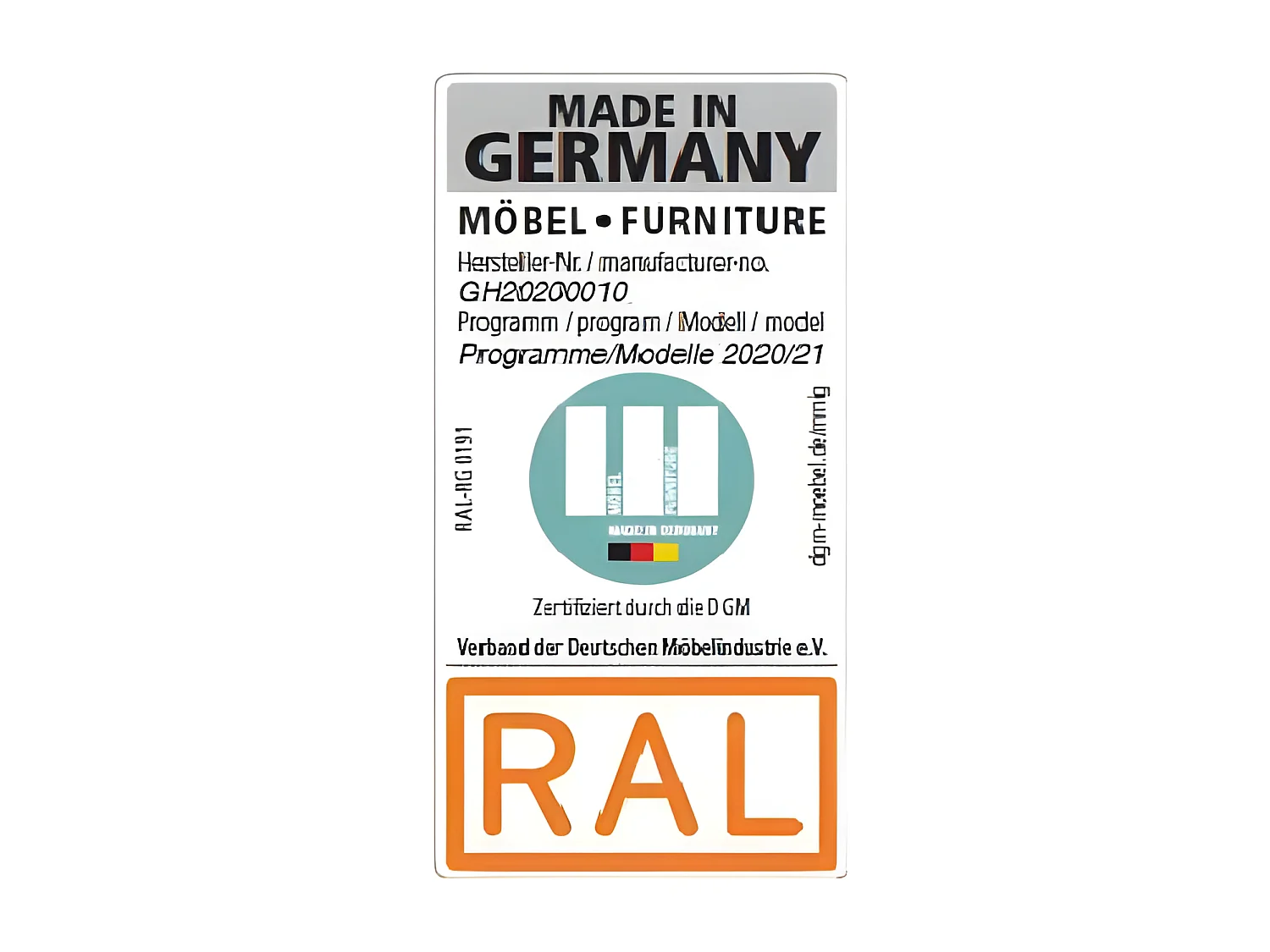 Kast met 4 deuren waarvan 1 spiegel, 4 laden - L180 cm