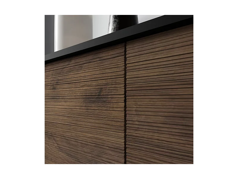 Table basse 110 cm Rani Bois et Noir