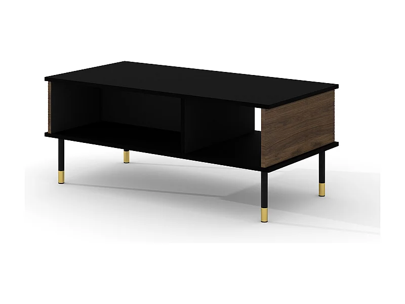 Table basse 110 cm Rani Bois et Noir