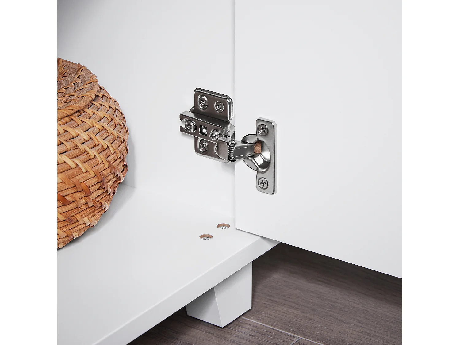 SoBuy BZR148-W Meuble sous Lavabo de Salle de Bain, Meuble sous Vasque à 2 Portes, Placard Armoire de Rangement Meuble évier de Cuisine, L60 x P30 x H61 cm, Blanc