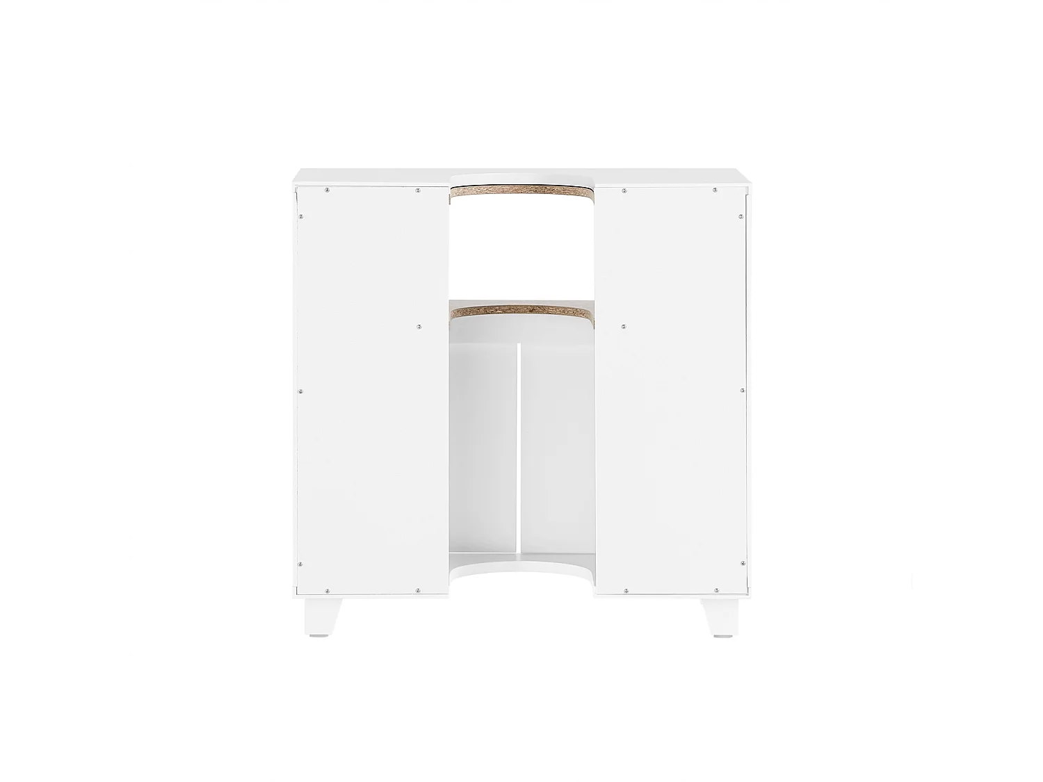 SoBuy BZR148-W Meuble sous Lavabo de Salle de Bain, Meuble sous Vasque à 2 Portes, Placard Armoire de Rangement Meuble évier de Cuisine, L60 x P30 x H61 cm, Blanc
