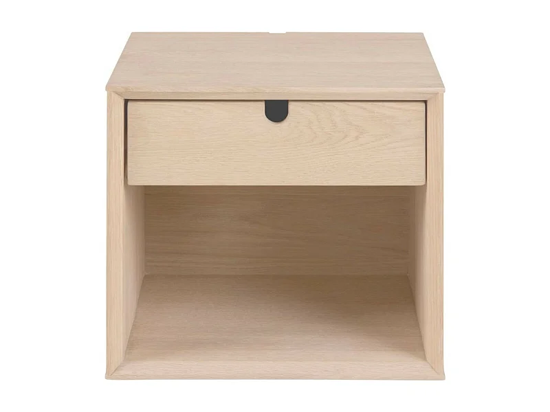 Chevet suspendu cube en bois avec une niche et un tiroir - CENTIOR