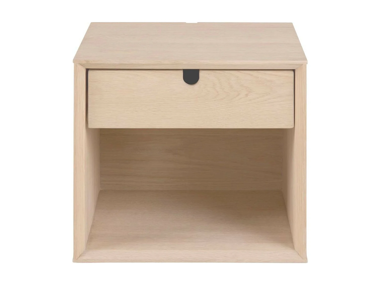 Chevet suspendu cube en bois avec une niche et un tiroir - CENTIOR