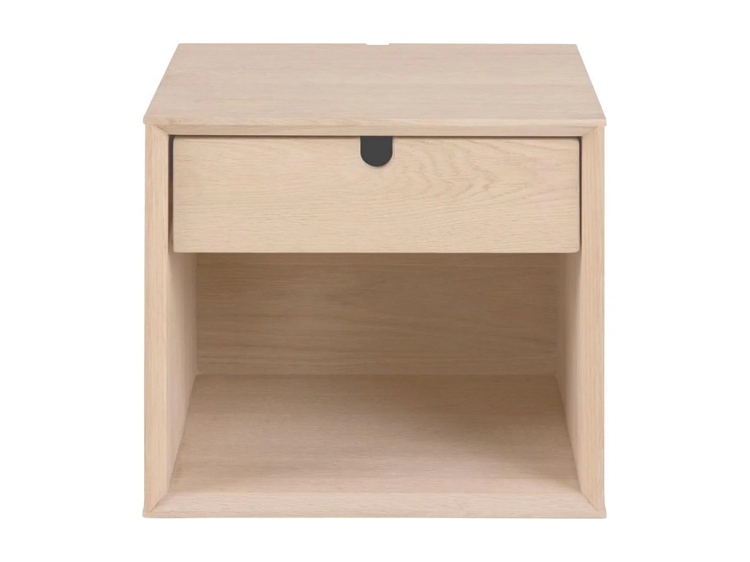 Chevet suspendu cube en bois avec une niche et un tiroir - CENTIOR